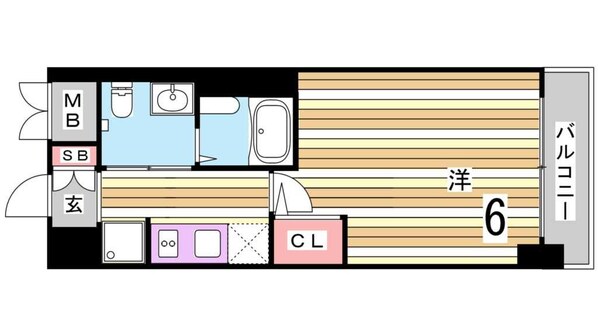 兵庫駅 徒歩4分 9階の物件間取画像